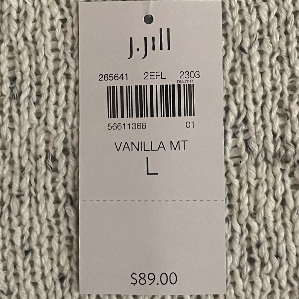 J. Jill Cream Speckled Sweater NWT - Picture 6 of 7